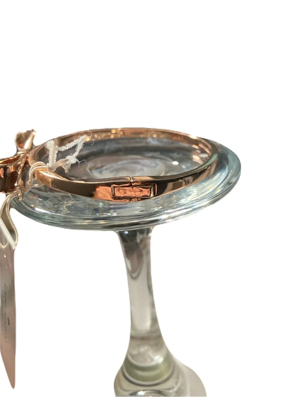 Kate Spade Love Notes Take A Bow Rose Gold Bow Hinged Bangle Bracelet NWT - Picture 4 of 6